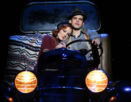 Laura Osnes and Jeremy Jordan